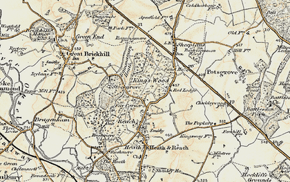 Old map of Fox Corner in 1898-1899