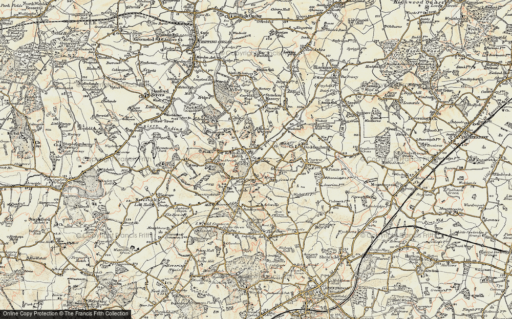 Old Map of Fox Hatch, 1898 in 1898