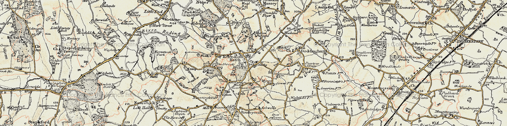 Old map of Fox Hatch in 1898