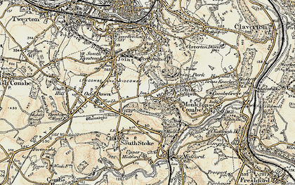 Old map of Fox Hill in 1898-1899
