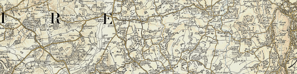 Old map of Leadon Court in 1899-1901