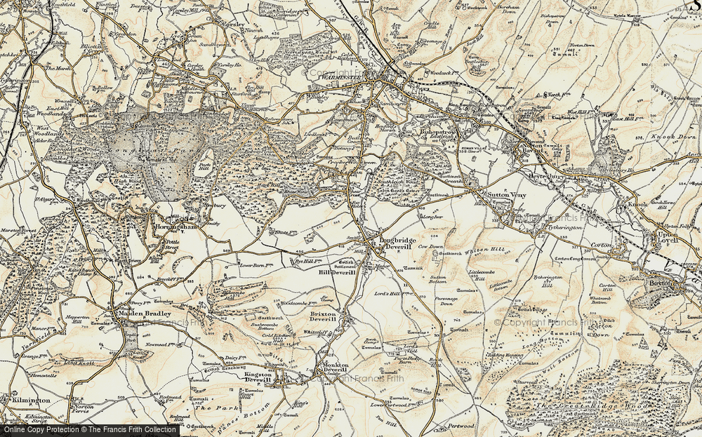 Old Map of Fox Holes, 1897-1899 in 1897-1899