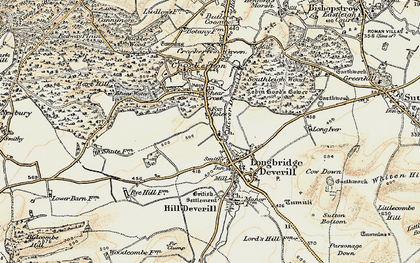 Old map of Fox Holes in 1897-1899