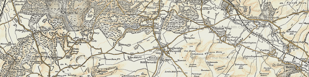 Old map of Fox Holes in 1897-1899
