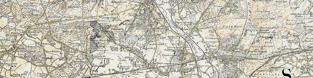 Old map of Fox Lane in 1897-1909