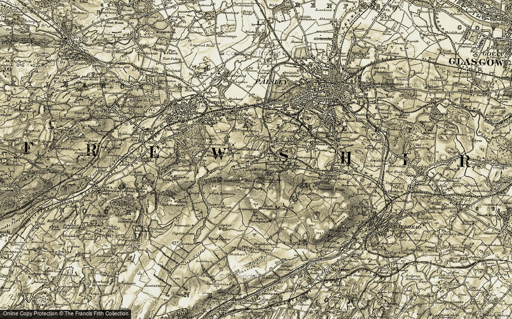 Old Map of Historic Map covering Lapwing Lodge in 1905-1906