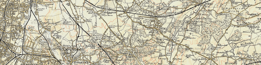 Old map of Foxbury in 1897-1902