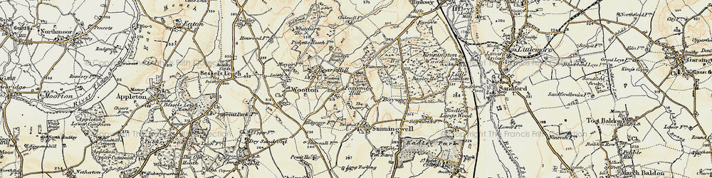 Old map of Foxcombe Hill in 1897-1899