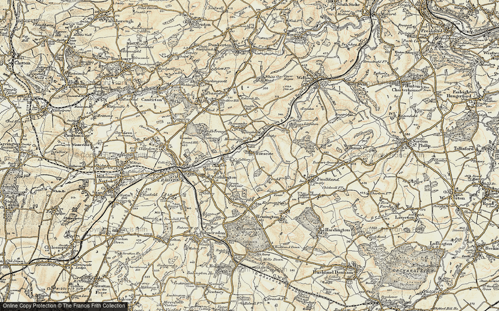 Old Map of Foxcote, 1898-1899 in 1898-1899
