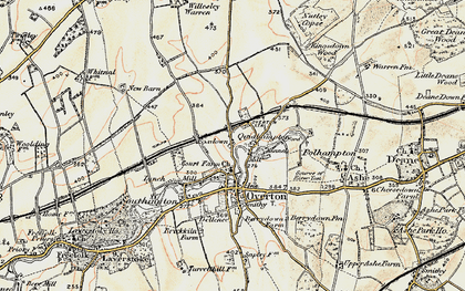 Old map of Foxdown in 1897-1900