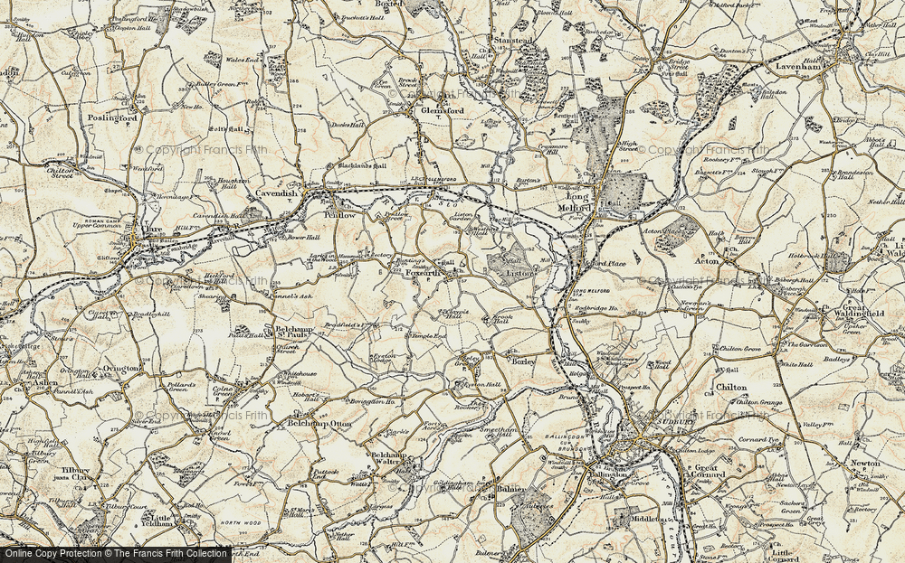 Old Map of Foxearth, 1898-1901 in 1898-1901