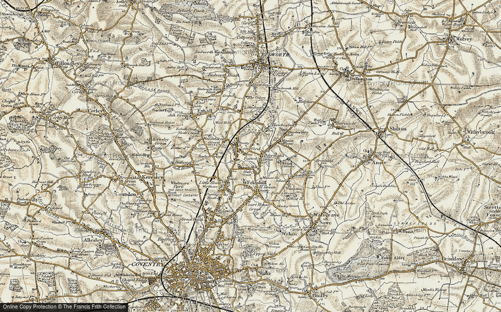 Old Map of Foxford, 1901-1902 in 1901-1902