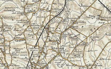 Old map of Foxford in 1901-1902