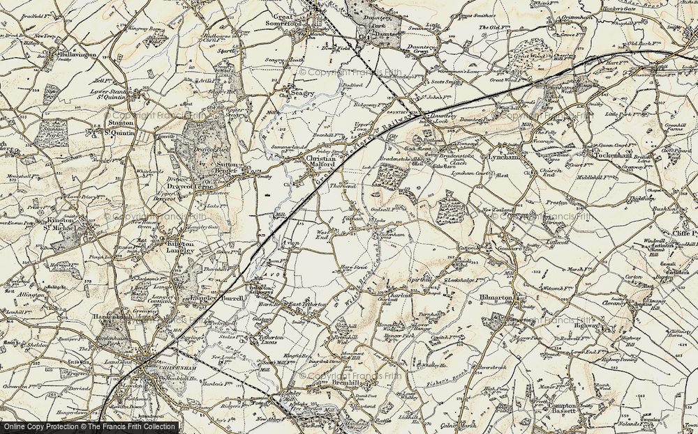 Old Map of Foxham, 1898-1899 in 1898-1899