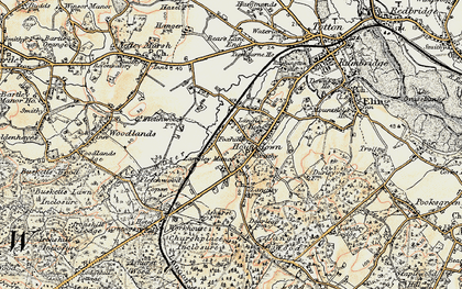 Old map of Foxhills in 1897-1909