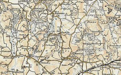 Old map of Foxhole in 1900