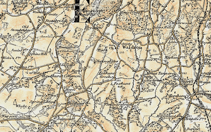 Old map of Foxhunt Green in 1898