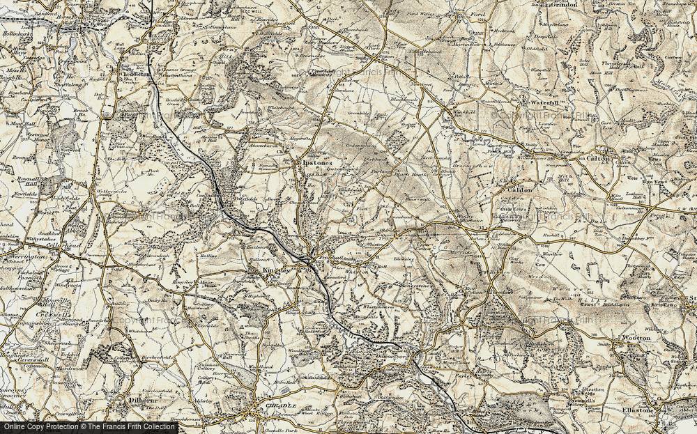 Old Map of Historic Map covering Blackbank Wood in 1902