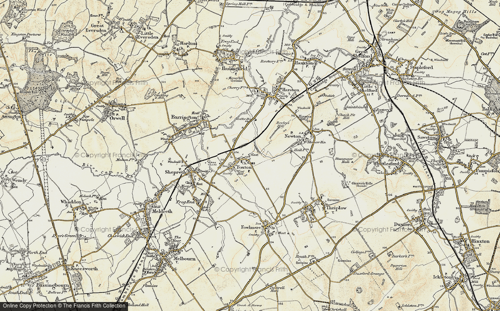 Old Map of Foxton, 1899-1901 in 1899-1901