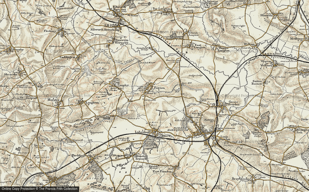 Old Map of Foxton, 1901-1902 in 1901-1902