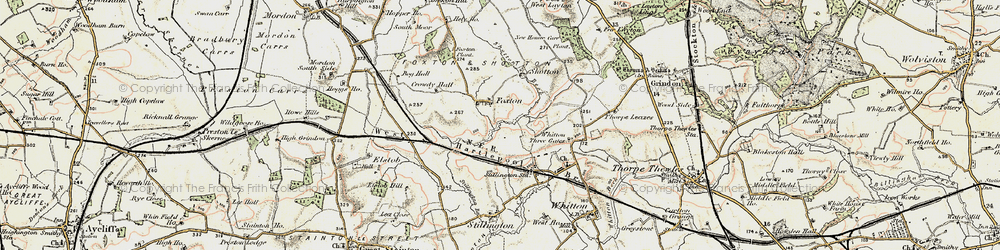 Old map of Foxton in 1903-1904