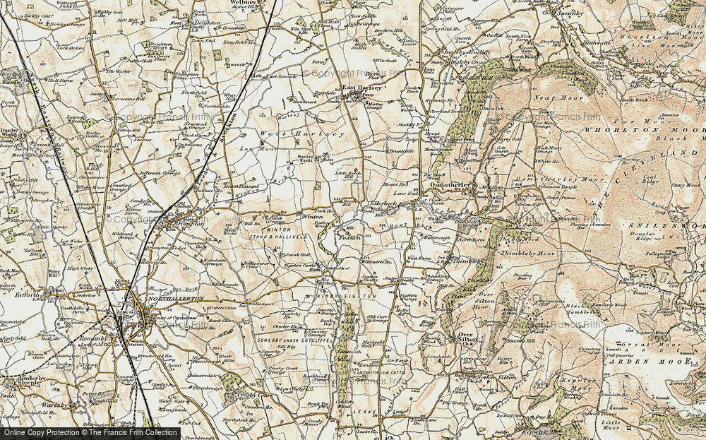 Old Map of Historic Map covering Beech Hill in 1903-1904