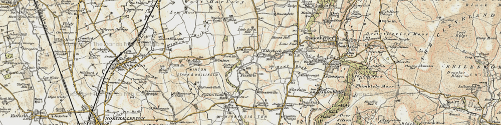 Old map of Foxton in 1903-1904
