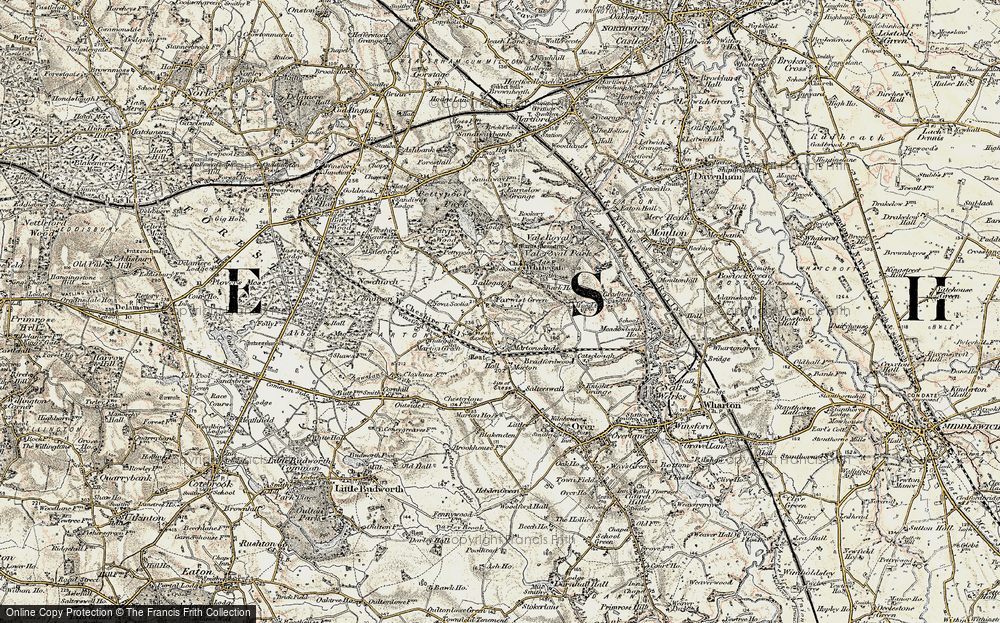 Old Map of Foxwist Green, 1902-1903 in 1902-1903