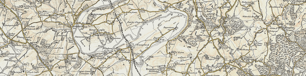 Old map of Foy in 1899-1900