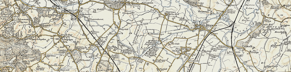 Old map of Alrewas Hayes in 1902