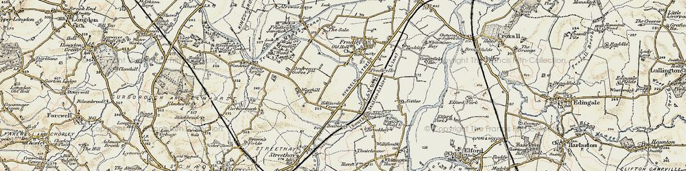 Old map of Fradley South in 1902