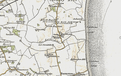 Old map of Fraisthorpe in 1903-1904