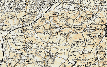 Old map of Framfield in 1898