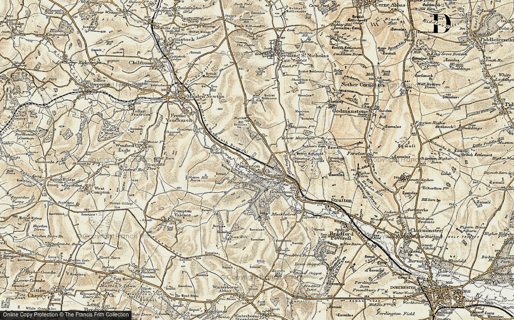 Old Map of Frampton, 1899 in 1899
