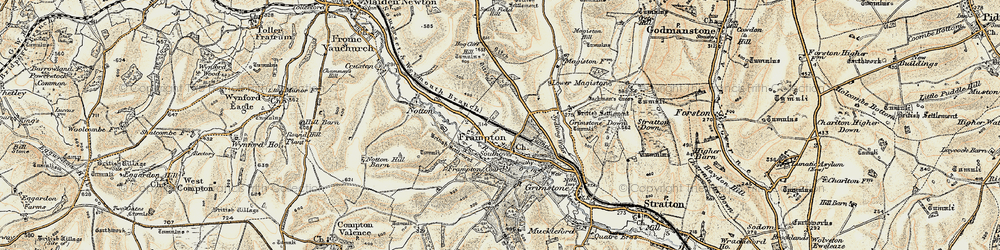Old map of Frampton in 1899