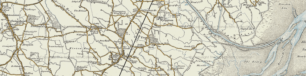 Old map of Frampton in 1901-1902
