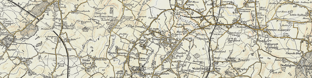 Old map of Frampton Cotterell in 1899