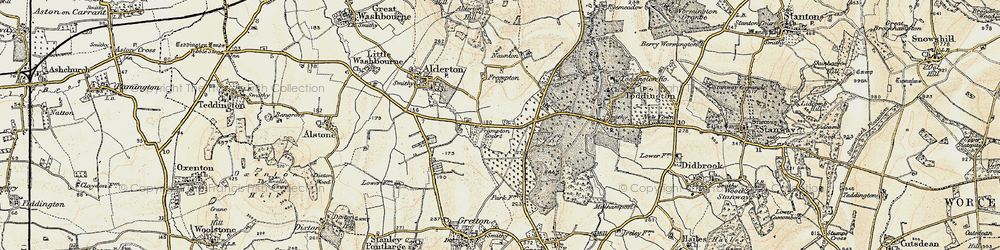 Old map of Frampton Court in 1899-1900