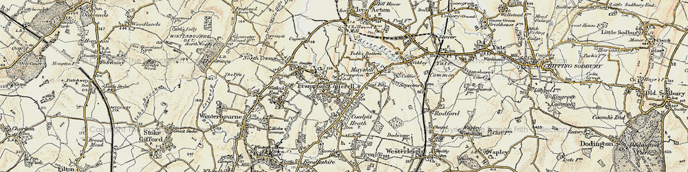 Old map of Frampton End in 1899