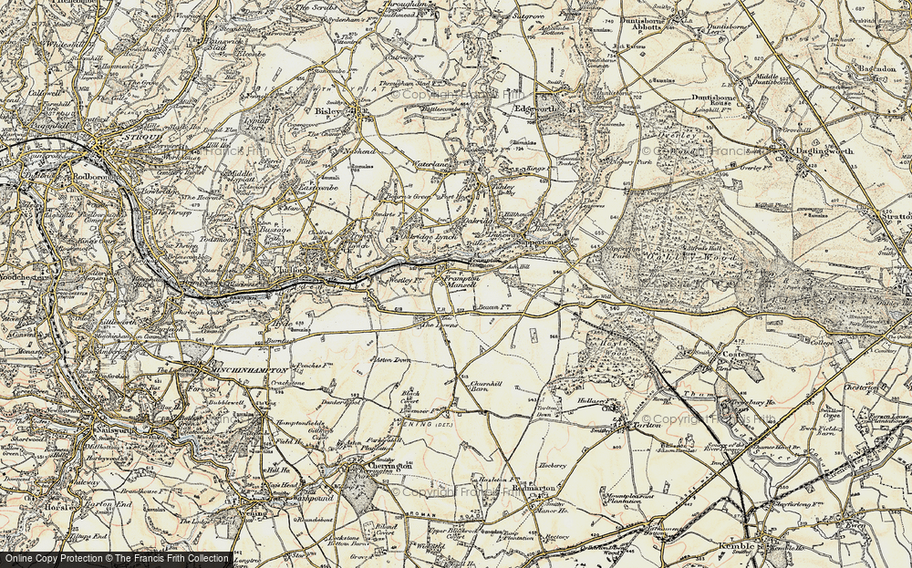 Old Map of Historic Map covering Black Covert in 1898-1899