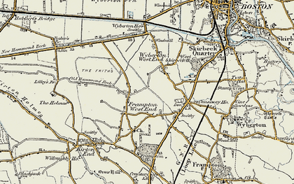 Old map of Frampton West End in 1902
