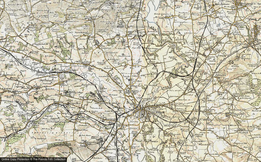 Old Map of Framwellgate Moor, 1901-1904 in 1901-1904