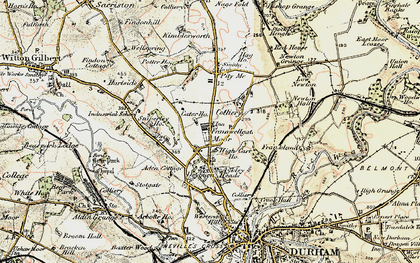 Old map of Framwellgate Moor in 1901-1904