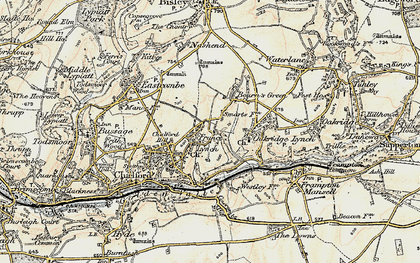 Old map of France Lynch in 1898-1899