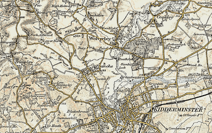 Old map of Franche in 1901-1902