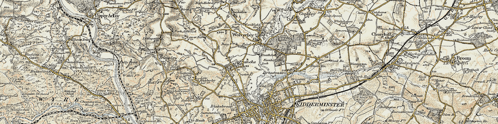 Old map of Franche in 1901-1902