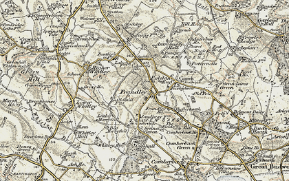 Old map of Frandley in 1902-1903