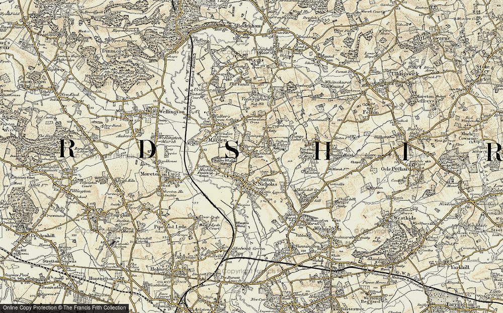 Old Map of Franklands Gate, 1899-1901 in 1899-1901