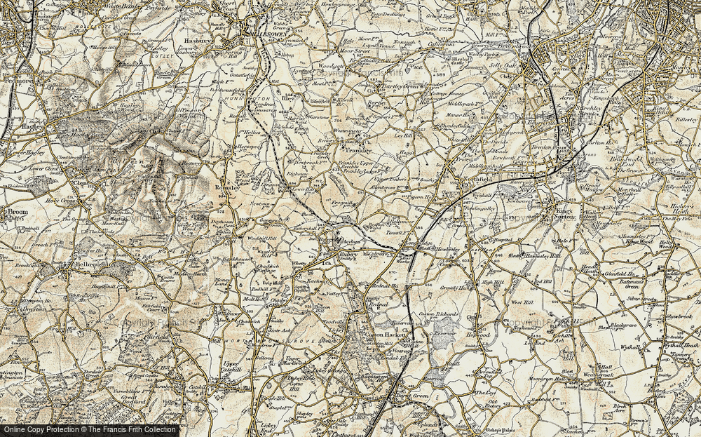 Old Map of Frankley, 1901-1902 in 1901-1902