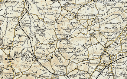 Old map of Frankley in 1901-1902